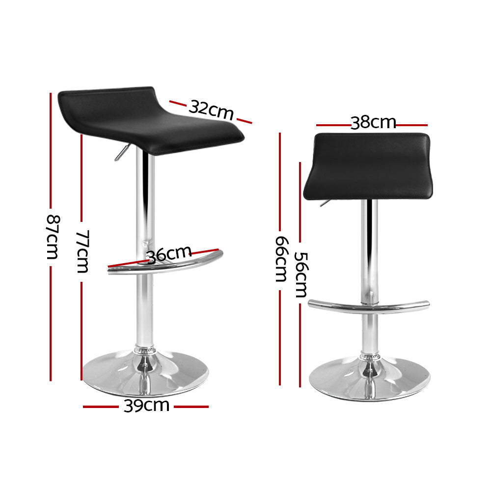 Artiss Sena Adjustable Black Bar Stools