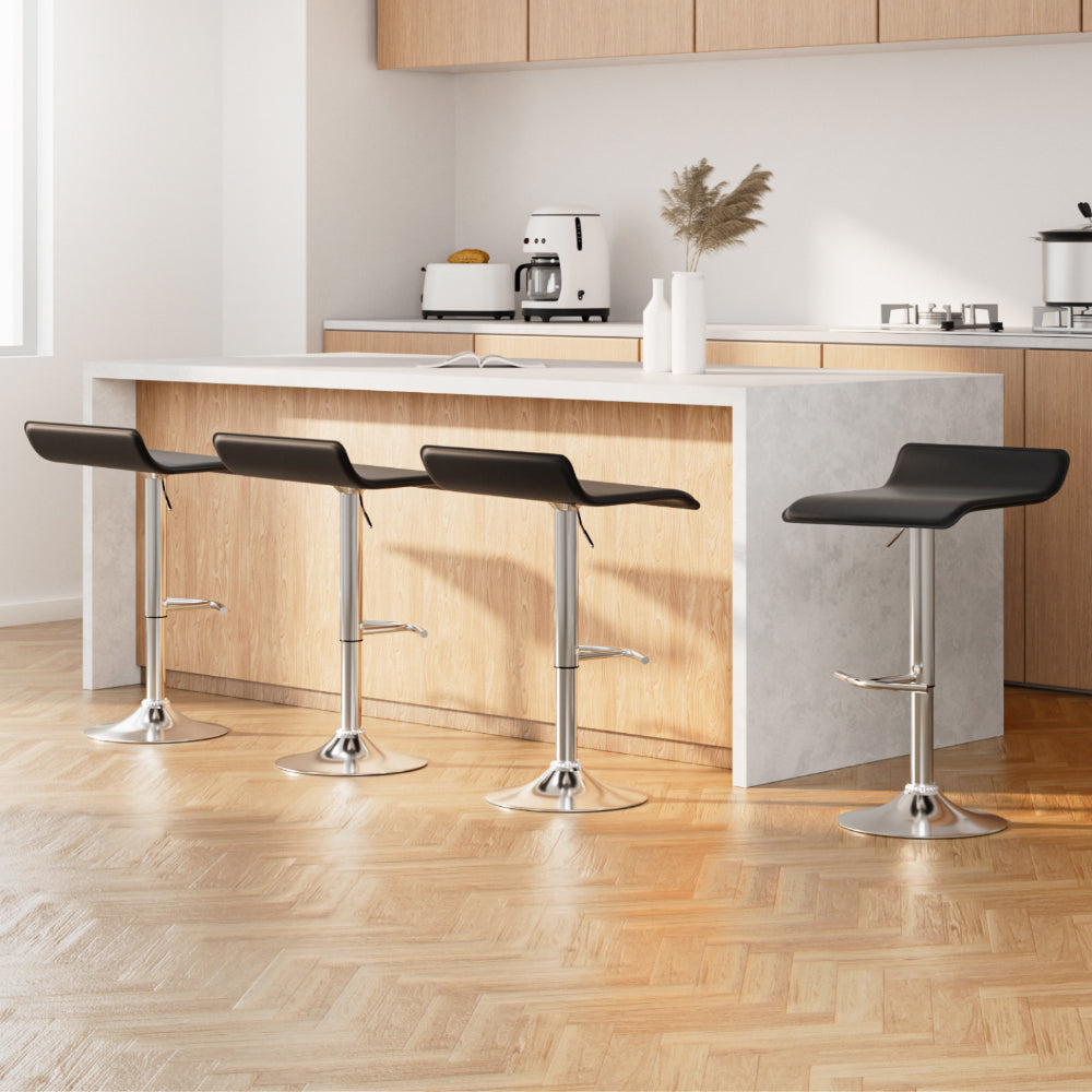 Artiss Adjustable Black Bar Stools Set of 4