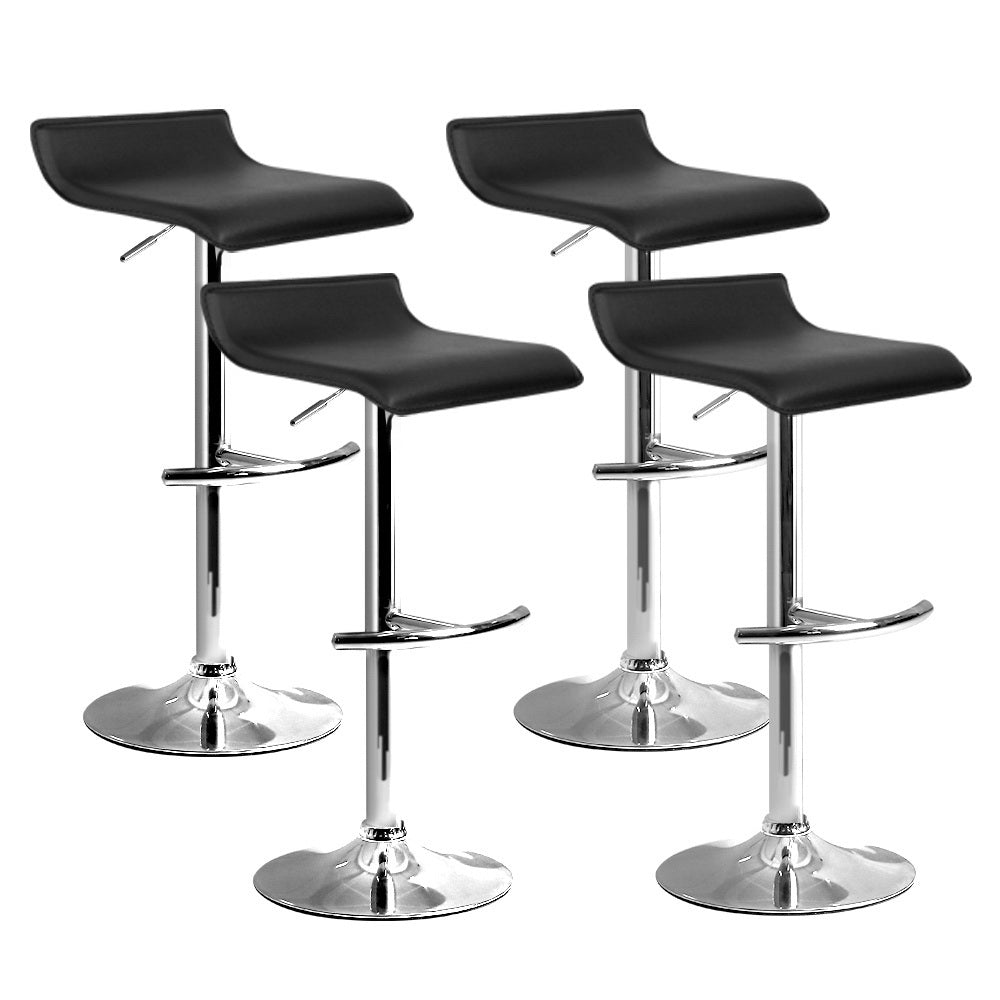 Artiss Adjustable Black Bar Stools Set of 4