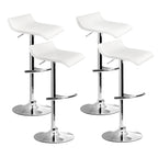 Artiss White Adjustable Gas Lift Bar Stools