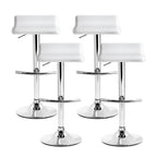 Artiss White Adjustable Gas Lift Bar Stools