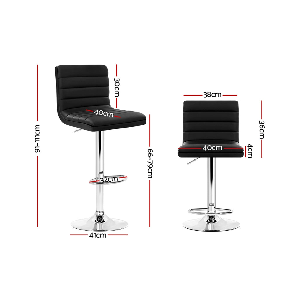 Artiss Adjustable Swivel Bar Stools - 2 Pack