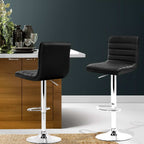 Artiss Adjustable Swivel Bar Stools - 2 Pack