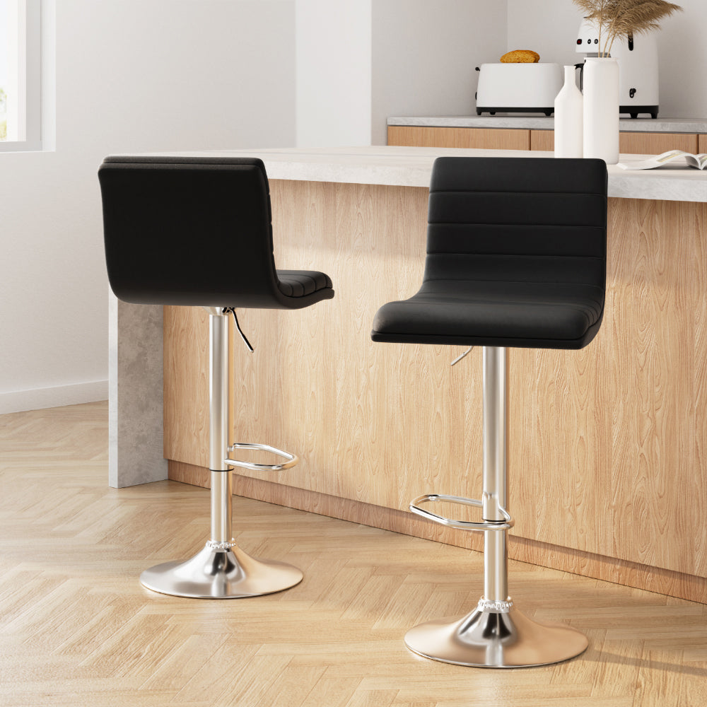 Artiss Adjustable Swivel Bar Stools - 2 Pack