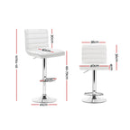 Artiss Adjustable Swivel Bar Stools - 2 Pack