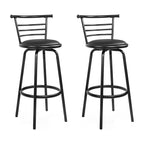 Artiss Swivel Leather Bar Stools - Set of 2