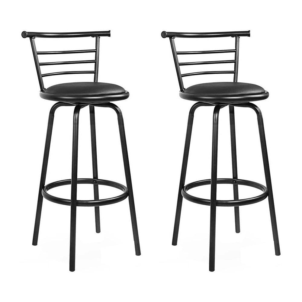 Artiss Swivel Leather Bar Stools - Set of 2
