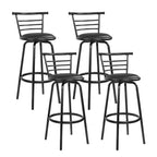 Artiss 4x Swivel Bar Stools in Black