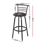 Artiss 4x Swivel Bar Stools in Black