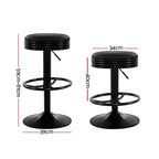 Artiss Black Leather Padded Bar Stools
