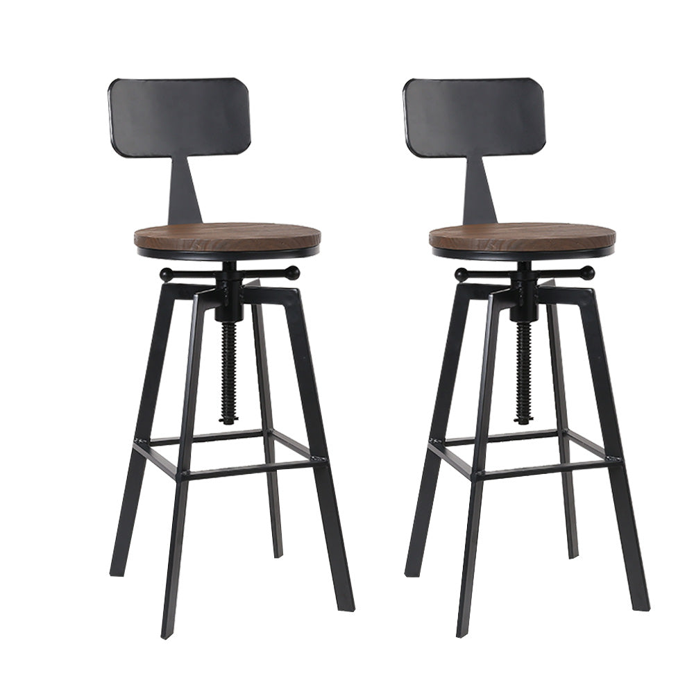 Artiss Vintage Metal Bar Stools x2
