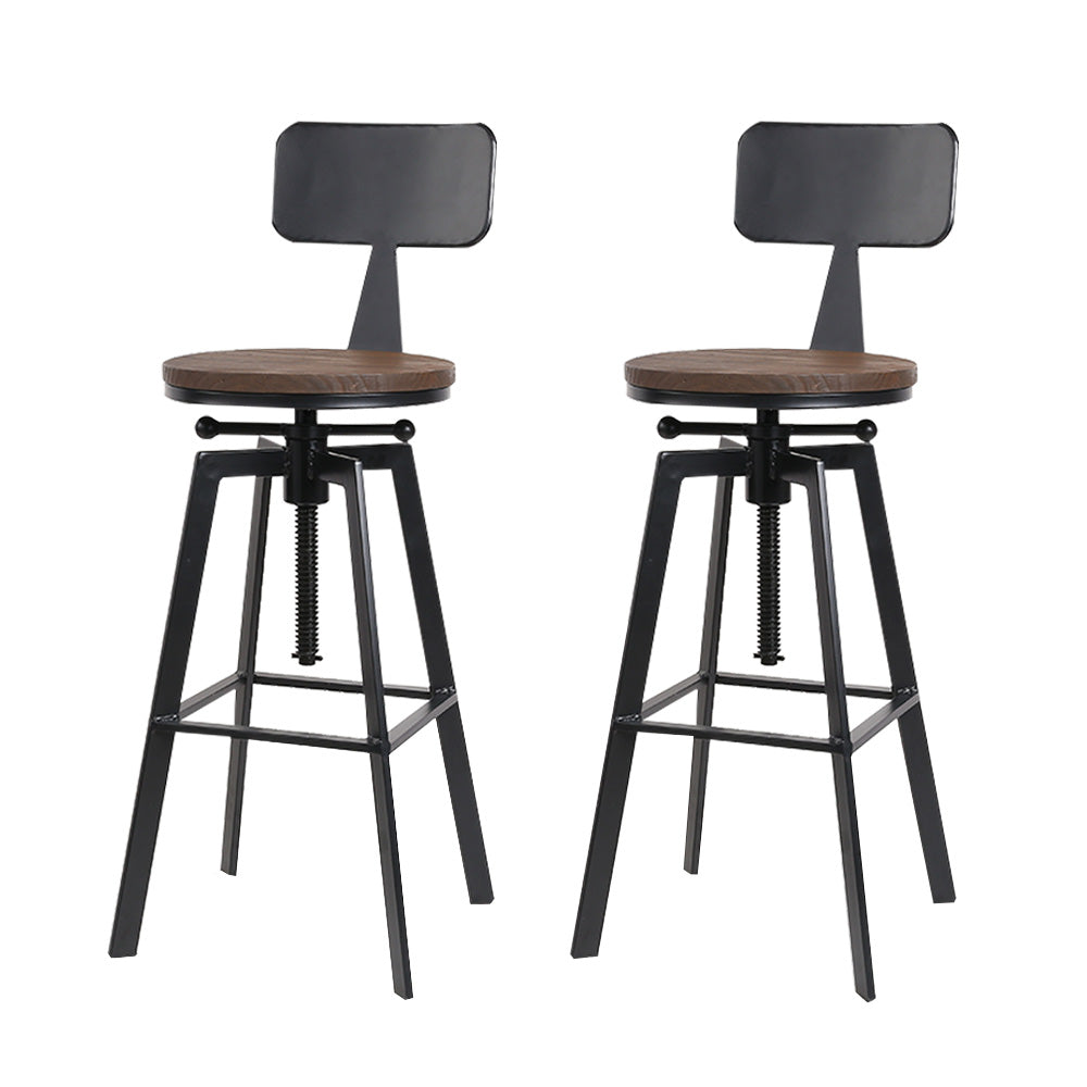 Artiss Vintage Metal Bar Stools x2