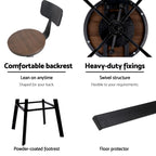 Artiss Angus Adjustable Bar Stool with Backrest