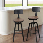 Artiss Angus Adjustable Bar Stool with Backrest