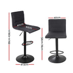 Artiss Gas Lift Bar Stools - Black Linen