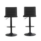 Artiss Gas Lift Bar Stools - Black Linen