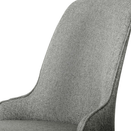Elegant Grey Linen Dining Chairs Set of 4