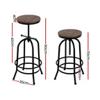 Artiss Angus Adjustable Vintage Bar Stools