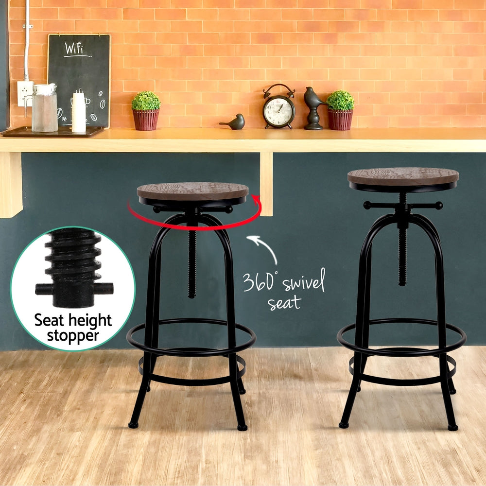 Artiss Angus Adjustable Vintage Bar Stools