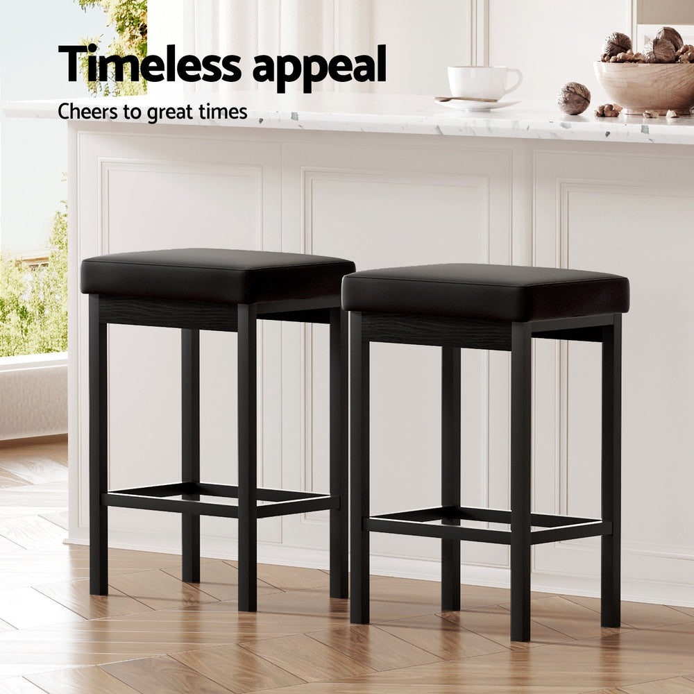 Artiss Metal Bar Stools with PU Seat