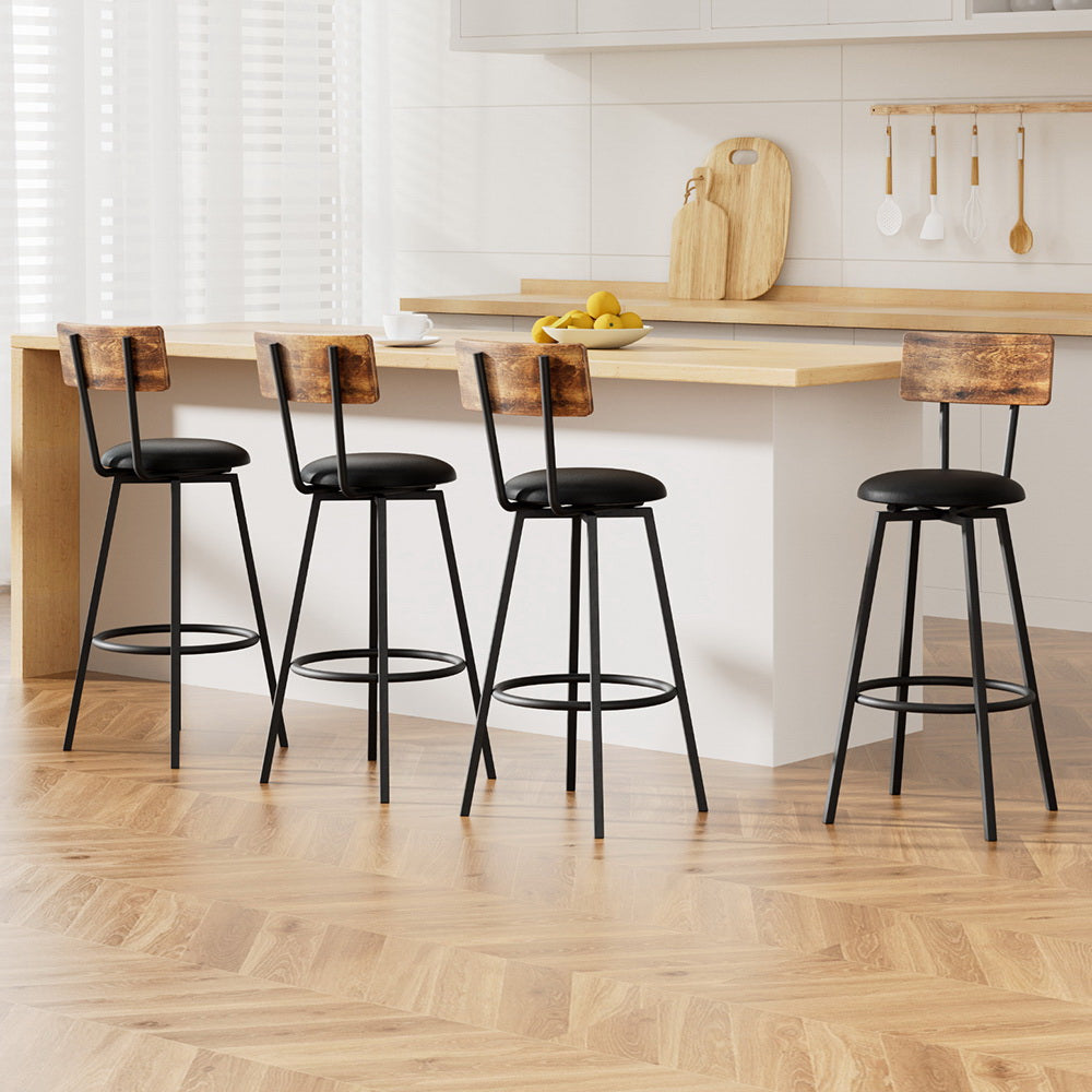Artiss Industrial Bar Stools Set of 4