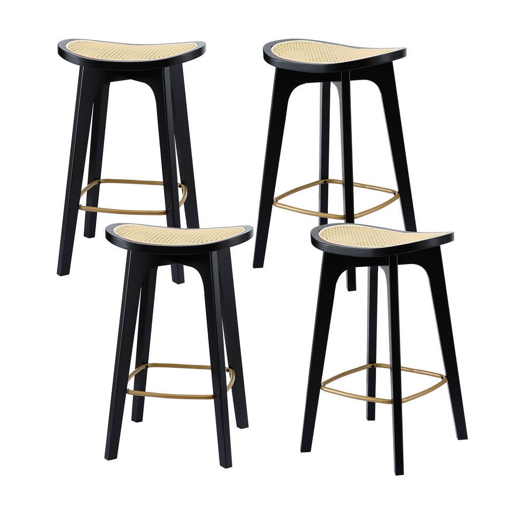 Artiss Rattan Bar Stools - Set of 4