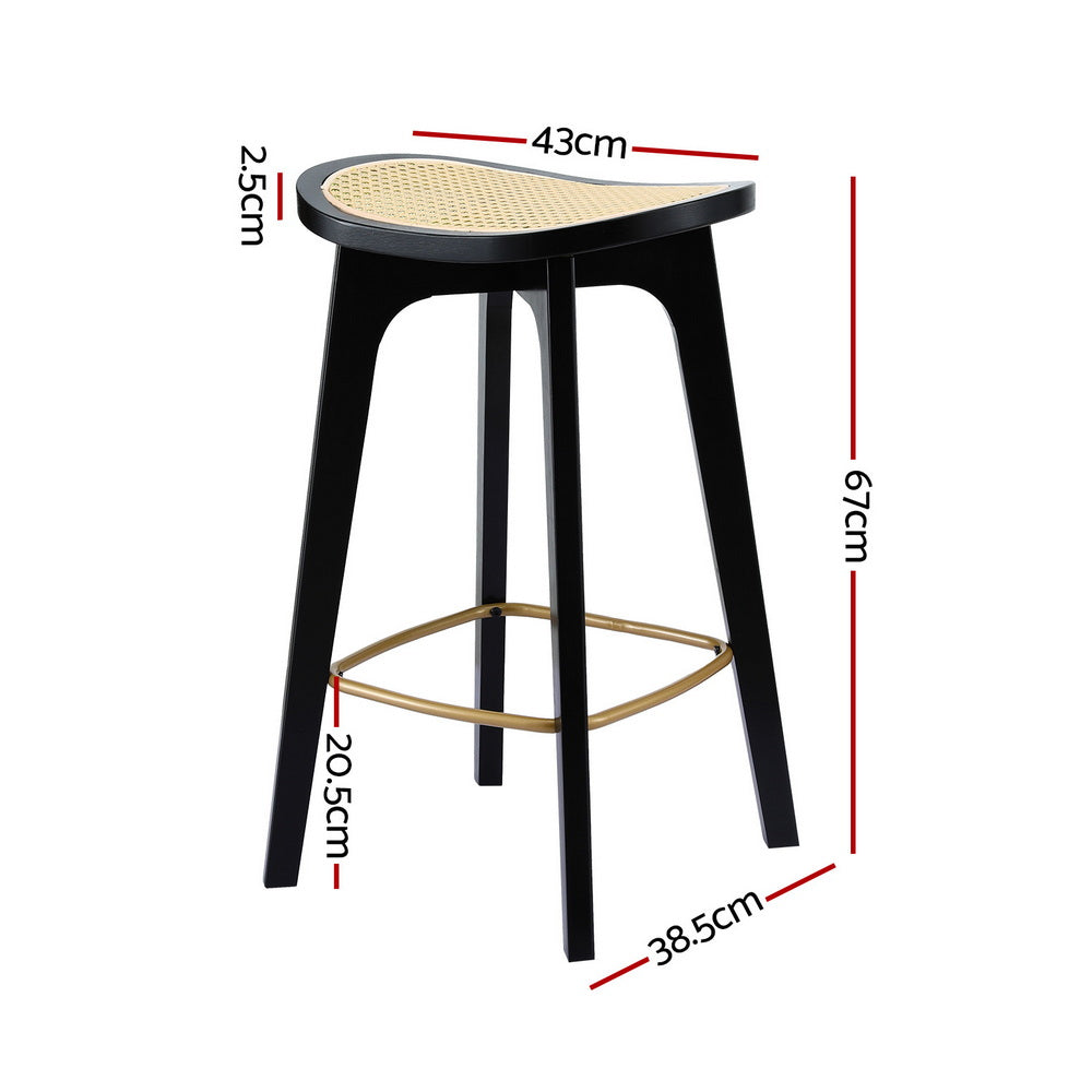 Artiss Rattan Bar Stools - Set of 4
