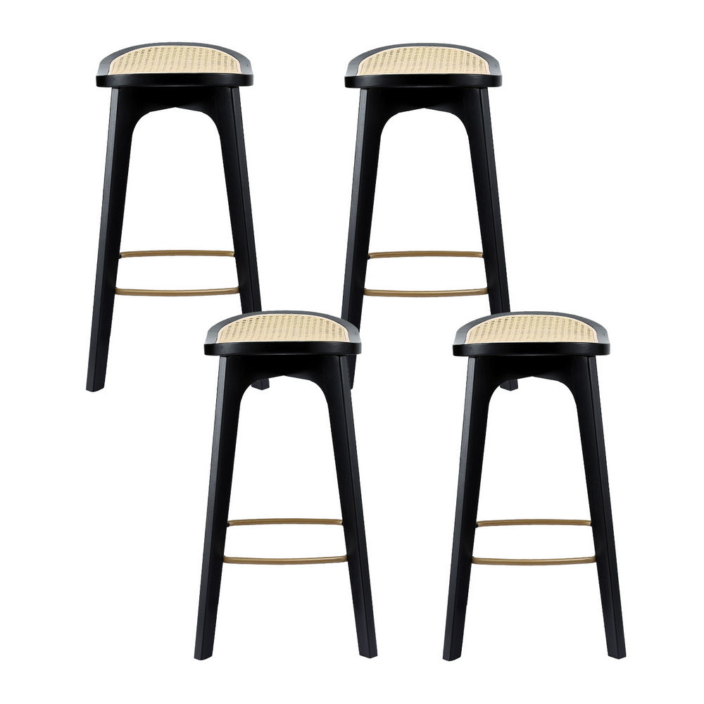 Artiss Rattan Bar Stools - Set of 4
