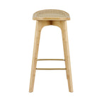 Artiss Bamboo Rattan Bar Stools - Set of 2