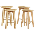 Artiss Bamboo Rattan Bar Stools - Set of 4