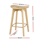Artiss Bamboo Rattan Bar Stools - Set of 4