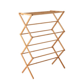 Eco-Friendly Bamboo Folding Clothes Airer