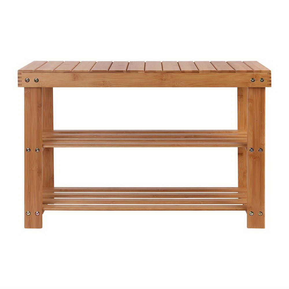 Bamboo Bench Shoe Rack for 10 Pairs