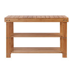 Bamboo Bench Shoe Rack for 10 Pairs