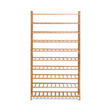 10-Tier Eco-Friendly Bamboo Shoe Rack Cabinet