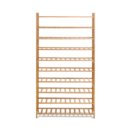 10-Tier Eco-Friendly Bamboo Shoe Rack Cabinet