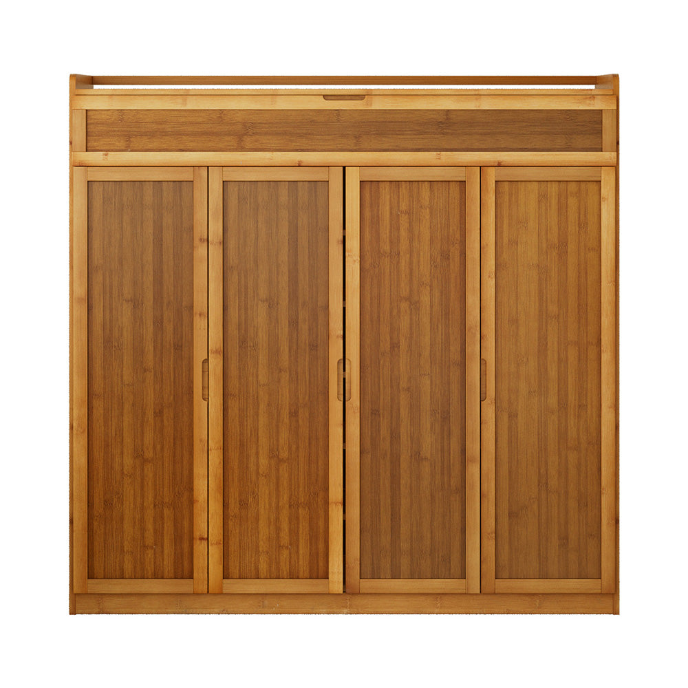 Elegant Bamboo Shoe Rack Cabinet for 30 Pairs