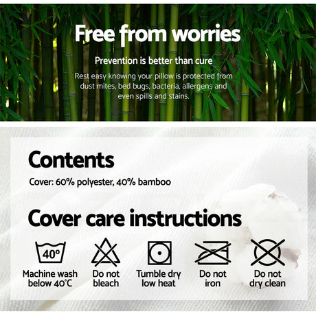 Giselle Bedding Bamboo Memory Foam Pillows