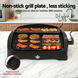 Grillz 1950W Electric BBQ Grill Non-stick Plate for Indoor Outdoor
