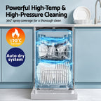 Devanti 10 Place Settings Freestanding Dishwasher Silver