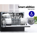 Devanti Benchtop Dishwasher 6 Place Settings Black