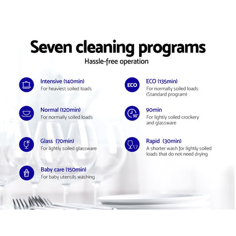 Devanti Benchtop Dishwasher 6 Place Settings Black