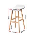 Artiss Sliva Elegant Wooden Bar Stools