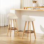 Artiss Padded Wooden Bar Stools - Set of 2