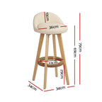 Artiss Dalvey Beige Bar Stool Set of 4