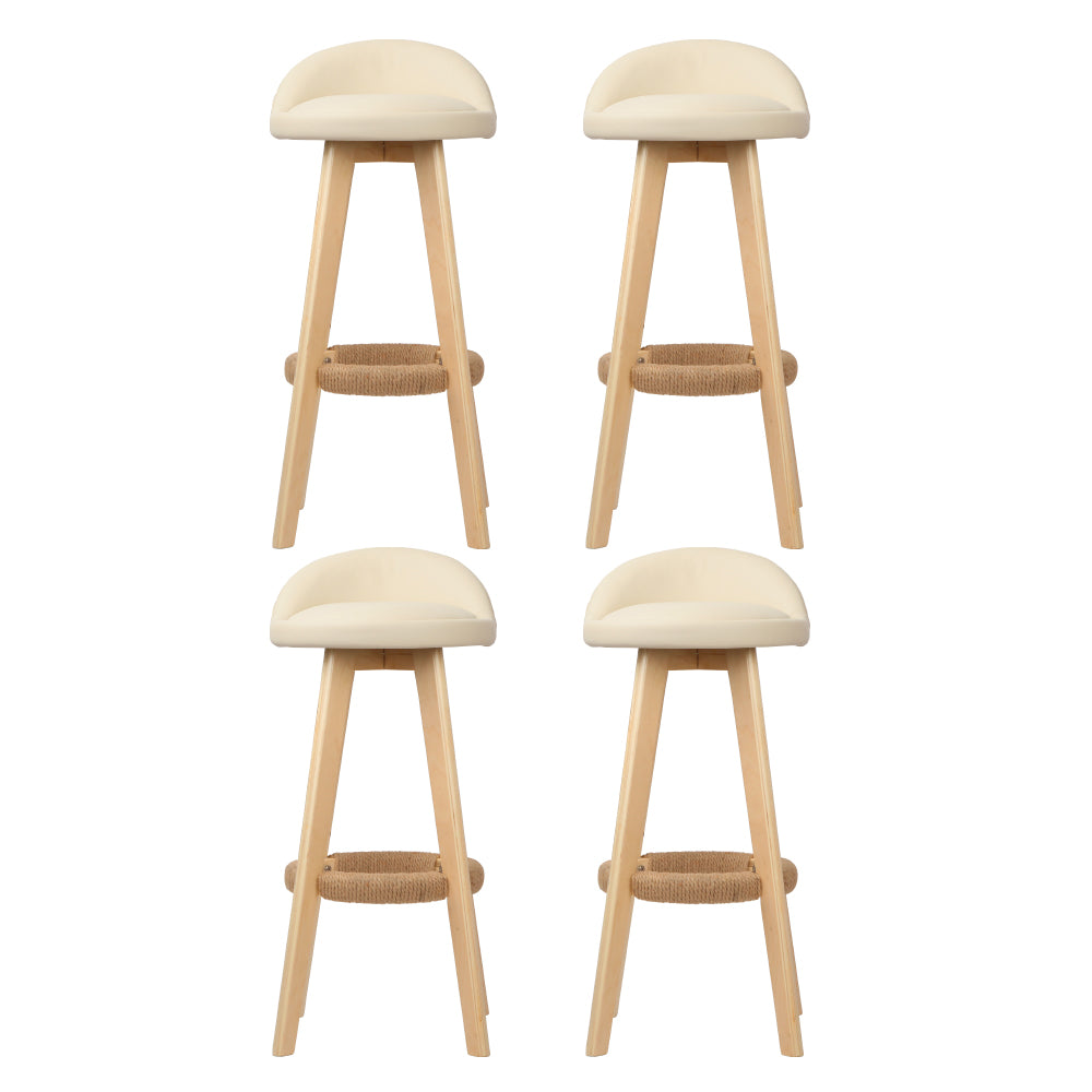 Artiss Dalvey Beige Bar Stool Set of 4