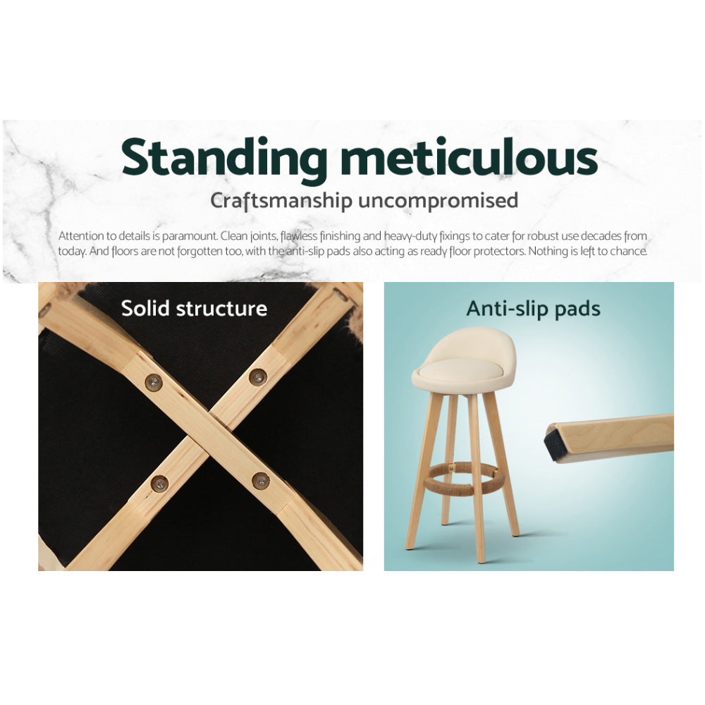 Artiss Dalvey Beige Bar Stool Set of 4