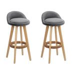Artiss Padded Wooden Bar Stools - Set of 2