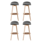 Artiss Dalvey Grey Linen Bar Stools