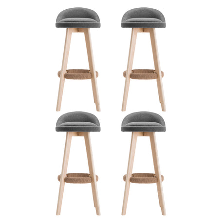 Artiss Dalvey Grey Linen Bar Stools